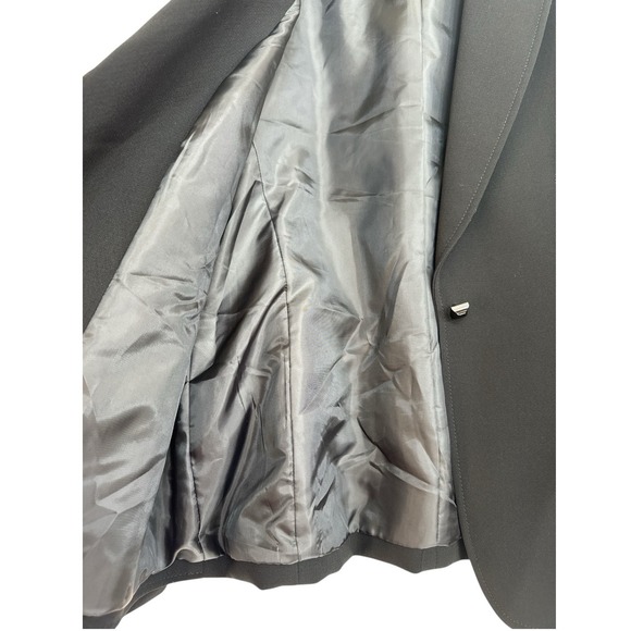 Tahari Black Studded Blazer Women's 12P Classic Career‎ Jacket w/ Pocket Detail - Picture 4 of 5